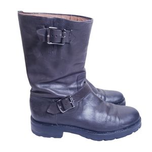 Frye Womens Veronica Shortie Dark Brown Leather Size 9